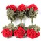 12-Pack: Red Geranium Bush - 7 Silk Flowers & Lush Leaves, Indoor/Outdoor Decor, DIY Crafts, Home & Event Arrangements - Spring & Summer Blooms, Floral Home by Artificial Flowers
